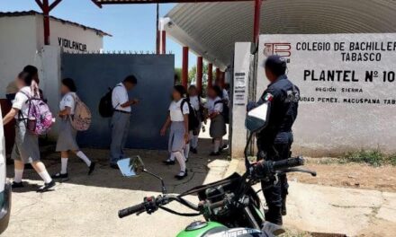 Operativos de vigilancia y seguridad en las escuelas mantiene el Gobierno de Macuspana