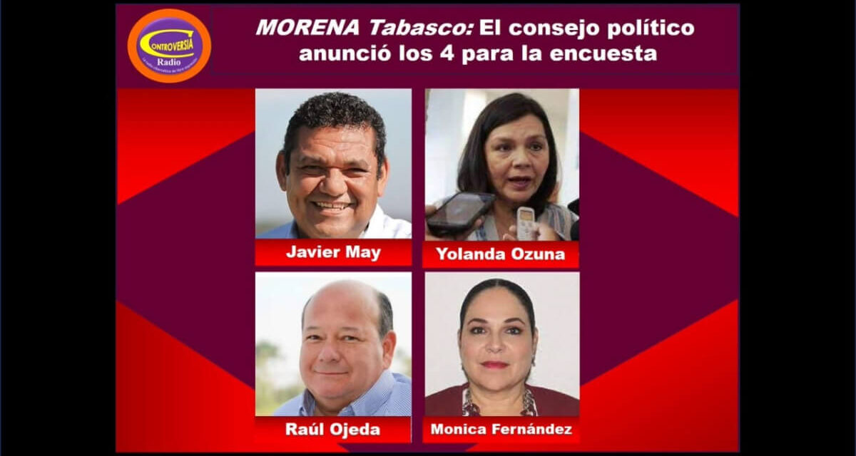 El consejo político de Morena anunció a los 4 para la encuesta