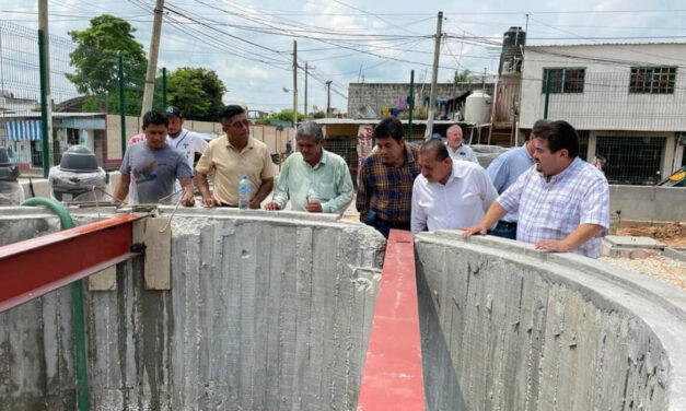 JULIO GUTIÉRREZ SUPERVISÓ EL AVANCE DEL NUEVO CÁRCAMO URBANO DE LA CALLE ABASOLO EN MACUSPANA.