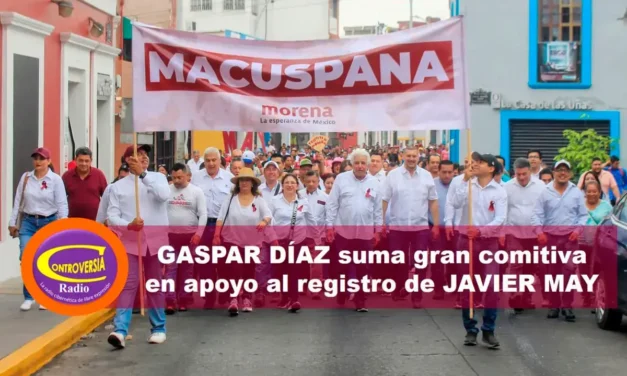 GASPAR DÍAZ SUMA GRAN COMITIVA EN APOYO AL REGISTRO DE JAVIER MAY