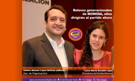 MARÍA LUISA ALCALDE Y ANDY LÓPEZ RELEVOS GENERACIONALES DE MORENA, ELLOS DIRIGIRÁN AL PARTIDO AHORA