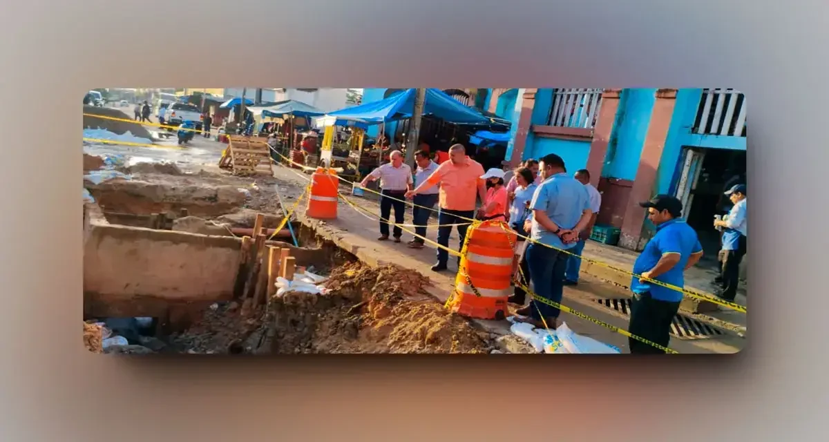 SON MAYORES LOS DAÑOS QUE CAUSARON EL SOCAVÓN EN CALLE REFORMA DE MACUSPANA; PUNTUALIZÓ GASPAR DÍAZ