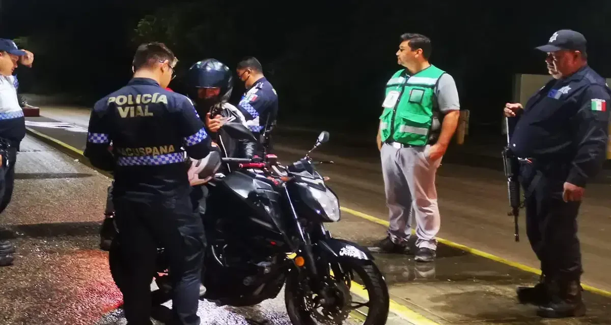 OPERATIVO VIAL SE APLICA EN MACUSPANA OPERATIVOS, PRIMERO DE SENSIBILIZACIÓN Y CONCIENTIZACIÓN, A MOTOCICLETAS Y AUTOMOVILISTAS